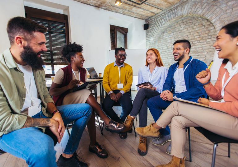 A group of people leaning about diversity and racial discrimination at work